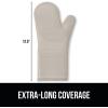 imageGORILLA GRIP BPAFree Soft Silicone Oven Mitts Heat Resistant and Waterproof Cooking Gloves Thick Cotton Lining Flexible Gripping for Baking Grilling Kitchen Potholders Set of 2 125x83 WhiteAlmond