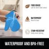 imageGORILLA GRIP BPAFree Soft Silicone Oven Mitts Heat Resistant and Waterproof Cooking Gloves Thick Cotton Lining Flexible Gripping for Baking Grilling Kitchen Potholders Set of 2 125x83 WhiteAqua