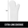 imageGORILLA GRIP BPAFree Soft Silicone Oven Mitts Heat Resistant and Waterproof Cooking Gloves Thick Cotton Lining Flexible Gripping for Baking Grilling Kitchen Potholders Set of 2 125x83 WhiteWhite