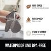 imageGORILLA GRIP BPAFree Soft Silicone Oven Mitts Heat Resistant and Waterproof Cooking Gloves Thick Cotton Lining Flexible Gripping for Baking Grilling Kitchen Potholders Set of 2 125x83 WhiteGray
