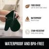 imageGORILLA GRIP BPAFree Soft Silicone Oven Mitts Heat Resistant and Waterproof Cooking Gloves Thick Cotton Lining Flexible Gripping for Baking Grilling Kitchen Potholders Set of 2 125x83 WhiteHunter Green