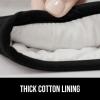 imageGORILLA GRIP BPAFree Soft Silicone Oven Mitts Heat Resistant and Waterproof Cooking Gloves Thick Cotton Lining Flexible Gripping for Baking Grilling Kitchen Potholders Set of 2 125x83 WhiteBlack