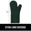 imageGORILLA GRIP BPAFree Soft Silicone Oven Mitts Heat Resistant and Waterproof Cooking Gloves Thick Cotton Lining Flexible Gripping for Baking Grilling Kitchen Potholders Set of 2 125x83 WhiteHunter Green