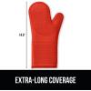 imageGORILLA GRIP BPAFree Soft Silicone Oven Mitts Heat Resistant and Waterproof Cooking Gloves Thick Cotton Lining Flexible Gripping for Baking Grilling Kitchen Potholders Set of 2 125x83 WhiteCoral