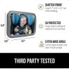 imageGORILLA GRIP Baby Car Mirror Rear Facing Travel Gear Back Seat 360 Rotation Mirrors Great Visibility Child and Infant Backseat Safety Secure Straps Easy Install Accessories for Babies Gray