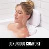 imageGORILLA GRIP Bath Pillow for Tub Improved Suction Cups Luxury Bathtub Pillows Headrest for Neck and Back Support Relaxing Home Spa Hot Tubs and Bathroom Essentials Gifts for Women 2 Panel WhiteWhite