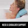 imageGORILLA GRIP Bath Pillow for Tub Improved Suction Cups Luxury Bathtub Pillows Headrest for Neck and Back Support Relaxing Home Spa Hot Tubs and Bathroom Essentials Gifts for Women 2 Panel WhiteSpa Blue