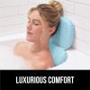 imageGORILLA GRIP Bath Pillow for Tub Improved Suction Cups Luxury Bathtub Pillows Headrest for Neck and Back Support Relaxing Home Spa Hot Tubs and Bathroom Essentials Gifts for Women 2 Panel WhiteSpa Blue