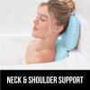 imageGORILLA GRIP Bath Pillow for Tub Improved Suction Cups Luxury Bathtub Pillows Headrest for Neck and Back Support Relaxing Home Spa Hot Tubs and Bathroom Essentials Gifts for Women 2 Panel WhiteSpa Blue