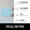 imageGORILLA GRIP Bath Pillow for Tub Improved Suction Cups Luxury Bathtub Pillows Headrest for Neck and Back Support Relaxing Home Spa Hot Tubs and Bathroom Essentials Gifts for Women 2 Panel WhiteSpa Blue