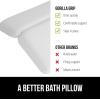 imageGORILLA GRIP Bath Pillow for Tub Improved Suction Cups Luxury Bathtub Pillows Headrest for Neck and Back Support Relaxing Home Spa Hot Tubs and Bathroom Essentials Gifts for Women 2 Panel WhiteWhite