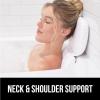 imageGORILLA GRIP Bath Pillow for Tub Improved Suction Cups Luxury Bathtub Pillows Headrest for Neck and Back Support Relaxing Home Spa Hot Tubs and Bathroom Essentials Gifts for Women 2 Panel WhiteWhite