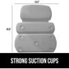 imageGORILLA GRIP Bath Pillow for Tub Improved Suction Cups Luxury Bathtub Pillows Headrest for Neck and Back Support Relaxing Home Spa Hot Tubs and Bathroom Essentials Gifts for Women 2 Panel WhiteGray