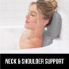 imageGORILLA GRIP Bath Pillow for Tub Improved Suction Cups Luxury Bathtub Pillows Headrest for Neck and Back Support Relaxing Home Spa Hot Tubs and Bathroom Essentials Gifts for Women 2 Panel WhiteGray