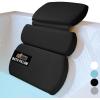 imageGORILLA GRIP Bath Pillow for Tub Improved Suction Cups Luxury Bathtub Pillows Headrest for Neck and Back Support Relaxing Home Spa Hot Tubs and Bathroom Essentials Gifts for Women 2 Panel WhiteBlack