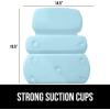 imageGORILLA GRIP Bath Pillow for Tub Improved Suction Cups Luxury Bathtub Pillows Headrest for Neck and Back Support Relaxing Home Spa Hot Tubs and Bathroom Essentials Gifts for Women 2 Panel WhiteSpa Blue