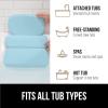 imageGORILLA GRIP Bath Pillow for Tub Improved Suction Cups Luxury Bathtub Pillows Headrest for Neck and Back Support Relaxing Home Spa Hot Tubs and Bathroom Essentials Gifts for Women 2 Panel WhiteSpa Blue