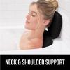 imageGORILLA GRIP Bath Pillow for Tub Improved Suction Cups Luxury Bathtub Pillows Headrest for Neck and Back Support Relaxing Home Spa Hot Tubs and Bathroom Essentials Gifts for Women 2 Panel WhiteBlack
