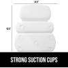 imageGORILLA GRIP Bath Pillow for Tub Improved Suction Cups Luxury Bathtub Pillows Headrest for Neck and Back Support Relaxing Home Spa Hot Tubs and Bathroom Essentials Gifts for Women 2 Panel WhiteWhite
