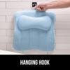 imageGORILLA GRIP Bath Pillow for Tub with Powerful Suction Cups Headrest Bathtub Pillows for Neck and Back Support Machine Washable Bathtub Accessories for Women Relaxing Spa Gift Essentials WhiteSpa Blue