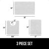 imageGORILLA GRIP Bathroom Rug Sets 3 Piece Bath Mat Set and Oval Toilet Base with Rubber Backing Plush Absorbent Shaggy Chenille Washable Mats Includes 24x195 24x17 and 30x20 Inch Rugs GreyWhite