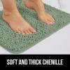 imageGORILLA GRIP Bathroom Rug Sets 3 Piece Bath Mat Set and Oval Toilet Base with Rubber Backing Plush Absorbent Shaggy Chenille Washable Mats Includes 24x195 24x17 and 30x20 Inch Rugs GreySage