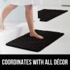 imageGORILLA GRIP Bathroom Rug Sets Soft Chenille 2 Piece Area Rugs Set Toilet Base Mat and 30x20 Carpet Absorbent Microfiber Washable Mats Dry Quickly Home Dcor and Bath Room Accessories GreyBlack