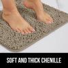 imageGORILLA GRIP Bathroom Rug Sets Soft Chenille 2 Piece Area Rugs Set Toilet Base Mat and 30x20 Carpet Absorbent Microfiber Washable Mats Dry Quickly Home Dcor and Bath Room Accessories GreyGray Beige