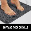 imageGORILLA GRIP Bathroom Rug Sets Soft Chenille 2 Piece Area Rugs Set Toilet Base Mat and 30x20 Carpet Absorbent Microfiber Washable Mats Dry Quickly Home Dcor and Bath Room Accessories GreyCharcoal