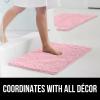 imageGORILLA GRIP Bathroom Rug Sets Soft Chenille 2 Piece Area Rugs Set Toilet Base Mat and 30x20 Carpet Absorbent Microfiber Washable Mats Dry Quickly Home Dcor and Bath Room Accessories GreyLight Pink