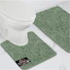 imageGORILLA GRIP Bathroom Rug Sets Soft Chenille 2 Piece Area Rugs Set Toilet Base Mat and 30x20 Carpet Absorbent Microfiber Washable Mats Dry Quickly Home Dcor and Bath Room Accessories GreySage