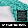 imageGORILLA GRIP Bathroom Rug Sets Soft Chenille 2 Piece Area Rugs Set Toilet Base Mat and 30x20 Carpet Absorbent Microfiber Washable Mats Dry Quickly Home Dcor and Bath Room Accessories GreyTurquoise
