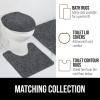 imageGORILLA GRIP Bathroom Rug Sets Soft Chenille 2 Piece Area Rugs Set Toilet Base Mat and 30x20 Carpet Absorbent Microfiber Washable Mats Dry Quickly Home Dcor and Bath Room Accessories GreyCharcoal