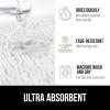 imageGORILLA GRIP Bathroom Rug Sets Soft Chenille 2 Piece Area Rugs Set Toilet Base Mat and 30x20 Carpet Absorbent Microfiber Washable Mats Dry Quickly Home Dcor and Bath Room Accessories GreyWhite