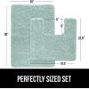 imageGORILLA GRIP Bathroom Rug Sets Soft Chenille 2 Piece Area Rugs Set Toilet Base Mat and 30x20 Carpet Absorbent Microfiber Washable Mats Dry Quickly Home Dcor and Bath Room Accessories GreySeablue