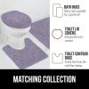 imageGORILLA GRIP Bathroom Rug Sets Soft Chenille 2 Piece Area Rugs Set Toilet Base Mat and 30x20 Carpet Absorbent Microfiber Washable Mats Dry Quickly Home Dcor and Bath Room Accessories GreyLight Purple