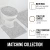 imageGORILLA GRIP Bathroom Rug Sets Soft Chenille 2 Piece Area Rugs Set Toilet Base Mat and 30x20 Carpet Absorbent Microfiber Washable Mats Dry Quickly Home Dcor and Bath Room Accessories GreyLight Gray