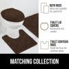 imageGORILLA GRIP Bathroom Rug Sets Soft Chenille 2 Piece Area Rugs Set Toilet Base Mat and 30x20 Carpet Absorbent Microfiber Washable Mats Dry Quickly Home Dcor and Bath Room Accessories GreyBrown