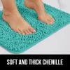 imageGORILLA GRIP Bathroom Rug Sets Soft Chenille 2 Piece Area Rugs Set Toilet Base Mat and 30x20 Carpet Absorbent Microfiber Washable Mats Dry Quickly Home Dcor and Bath Room Accessories GreyTurquoise