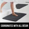 imageGORILLA GRIP Bathroom Rug Sets Soft Chenille 2 Piece Area Rugs Set Toilet Base Mat and 30x20 Carpet Absorbent Microfiber Washable Mats Dry Quickly Home Dcor and Bath Room Accessories GreyCharcoal