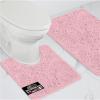 imageGORILLA GRIP Bathroom Rug Sets Soft Chenille 2 Piece Area Rugs Set Toilet Base Mat and 30x20 Carpet Absorbent Microfiber Washable Mats Dry Quickly Home Dcor and Bath Room Accessories GreyLight Pink