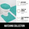 imageGORILLA GRIP Bathroom Rug Sets Soft Chenille 2 Piece Area Rugs Set Toilet Base Mat and 30x20 Carpet Absorbent Microfiber Washable Mats Dry Quickly Home Dcor and Bath Room Accessories GreyTurquoise