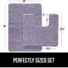 imageGORILLA GRIP Bathroom Rug Sets Soft Chenille 2 Piece Area Rugs Set Toilet Base Mat and 30x20 Carpet Absorbent Microfiber Washable Mats Dry Quickly Home Dcor and Bath Room Accessories GreyLight Purple