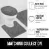 imageGORILLA GRIP Bathroom Rug Sets Soft Chenille 2 Piece Area Rugs Set Toilet Base Mat and 30x20 Carpet Absorbent Microfiber Washable Mats Dry Quickly Home Dcor and Bath Room Accessories GreyGrey