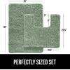 imageGORILLA GRIP Bathroom Rug Sets Soft Chenille 2 Piece Area Rugs Set Toilet Base Mat and 30x20 Carpet Absorbent Microfiber Washable Mats Dry Quickly Home Dcor and Bath Room Accessories GreySage