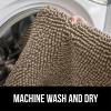 imageGORILLA GRIP Bathroom Rug Sets Soft Chenille 2 Piece Area Rugs Set Toilet Base Mat and 30x20 Carpet Absorbent Microfiber Washable Mats Dry Quickly Home Dcor and Bath Room Accessories GreyGray Beige