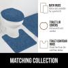 imageGORILLA GRIP Bathroom Rug Sets Soft Chenille 2 Piece Area Rugs Set Toilet Base Mat and 30x20 Carpet Absorbent Microfiber Washable Mats Dry Quickly Home Dcor and Bath Room Accessories GreyBlue