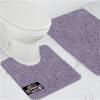 imageGORILLA GRIP Bathroom Rug Sets Soft Chenille 2 Piece Area Rugs Set Toilet Base Mat and 30x20 Carpet Absorbent Microfiber Washable Mats Dry Quickly Home Dcor and Bath Room Accessories GreyLight Purple