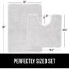 imageGORILLA GRIP Bathroom Rug Sets Soft Chenille 2 Piece Area Rugs Set Toilet Base Mat and 30x20 Carpet Absorbent Microfiber Washable Mats Dry Quickly Home Dcor and Bath Room Accessories GreyWhite