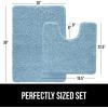 imageGORILLA GRIP Bathroom Rug Sets Soft Chenille 2 Piece Area Rugs Set Toilet Base Mat and 30x20 Carpet Absorbent Microfiber Washable Mats Dry Quickly Home Dcor and Bath Room Accessories GreySky